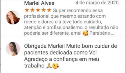 Avaliação real de paciente atendida pela Denise Alves