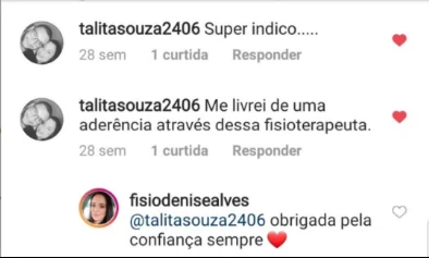 Avaliação real de paciente atendida pela Denise Alves